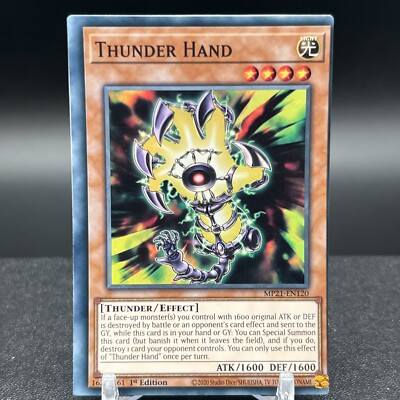 Thunder Hand MP21-EN120 MISCUT 1st Edition Super Rare Yugioh Card #A | eBay Thunder Hand MP21-EN120 MISCUT 1st Edition Super Rare Yugioh Card #A | eBay