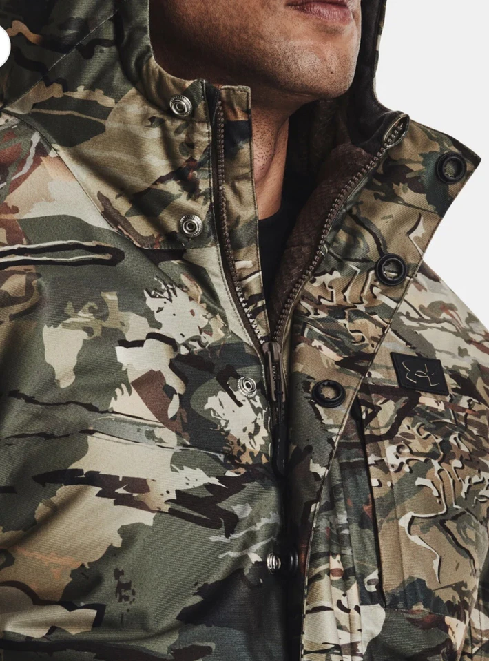 Under Armour Forest Timber Deep Freeze Hunting Camo Jacket And Pants Set-L - Image 4 of 4