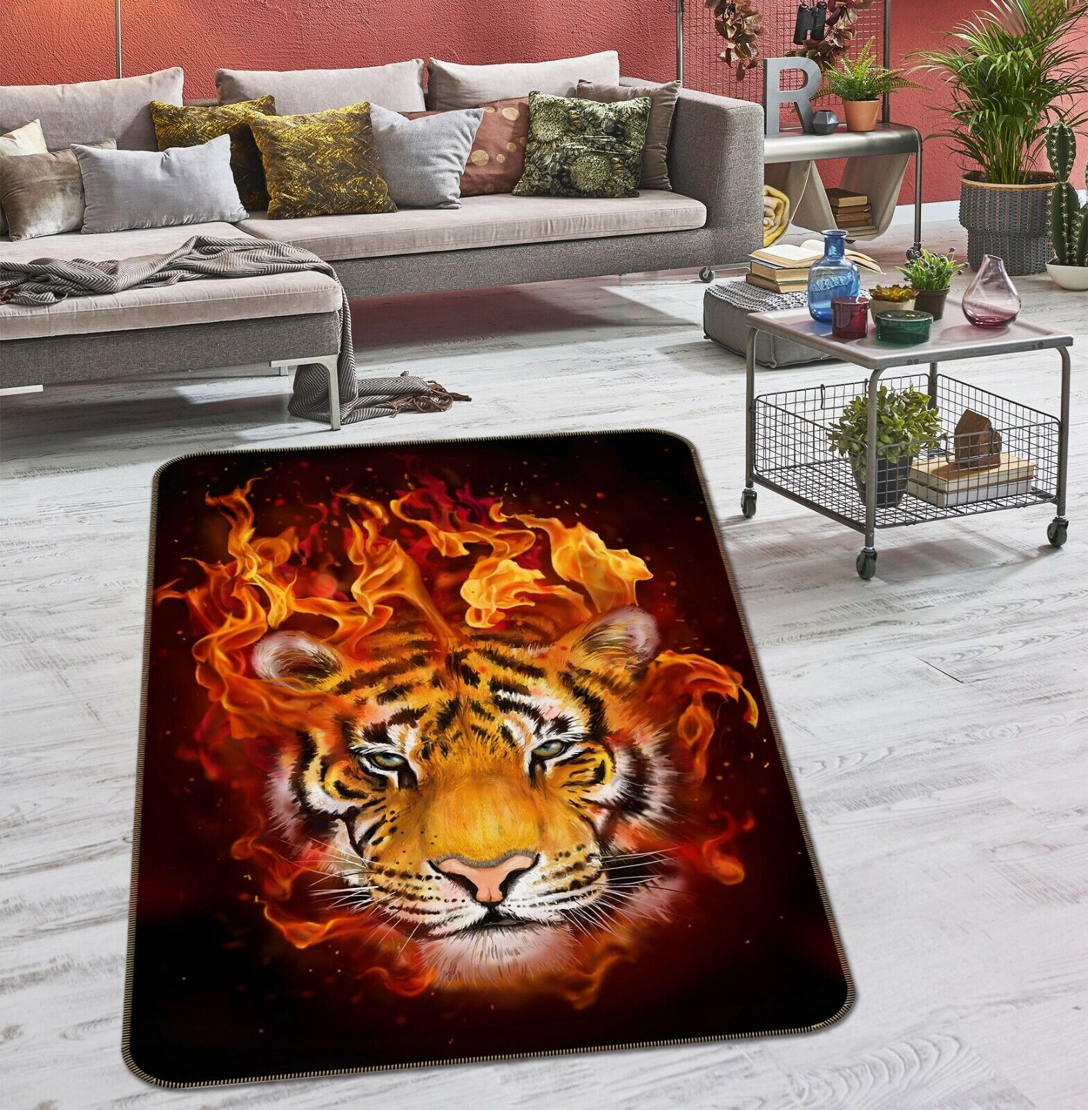 3D Tiger Head Painting I601 Animal Non Slip Rug Mat Round Elegant Carpet Honey Nowa praca, nowa praca