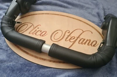 HANDMADE Out n About nipper single V2 V3 V4 V5 Faux leather handle bar covers black New