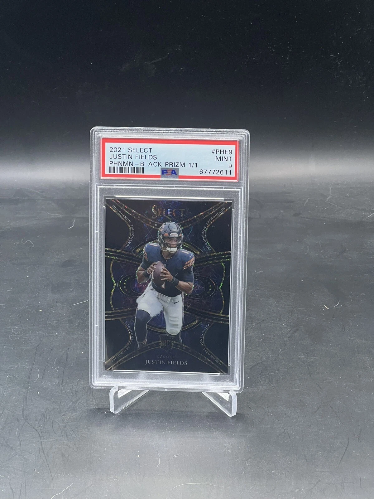 Justin Fields Panini Select Phenomenon #PHE9 Black Prizm 1/1