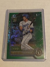 2022 1st Bowman Chrome LUCA TRESH Green Shimmer Refractor /99 BCP-136 Royals 🔥