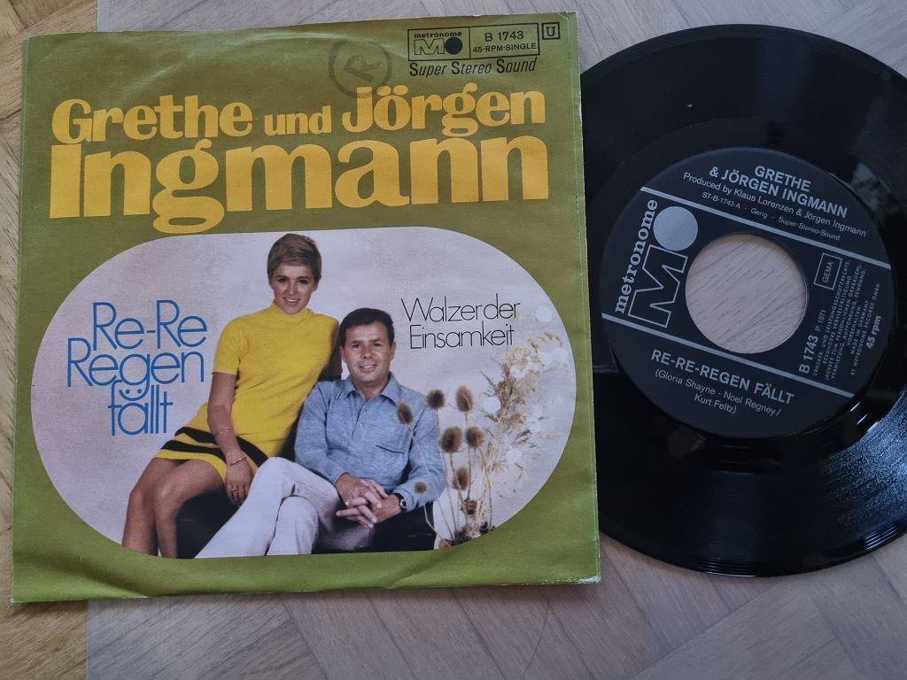 7"" Single Grethe und Jörgen Ingmann - Re-Re-Regen fällt Vinyl Germany