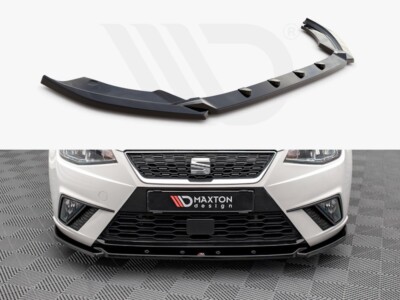 For Seat Ibiza MK5 Maxton Design Front Diffuser Diffusor V2 Gloss Black ABS