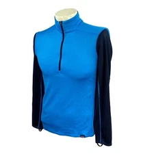 Patagonia Men's 1/2 Zip Midweight Capilene Baselayer Blue Activewear Shirt XS