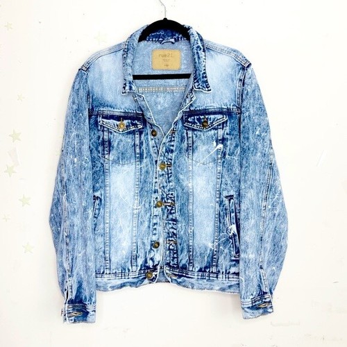 White paint splatter denim jacket | eBay