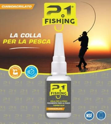 COLLA PESCA CIANOACRILATO 21 FISHING MONTAGGIO TRAVI SURF FINALI FILO MONOFILO