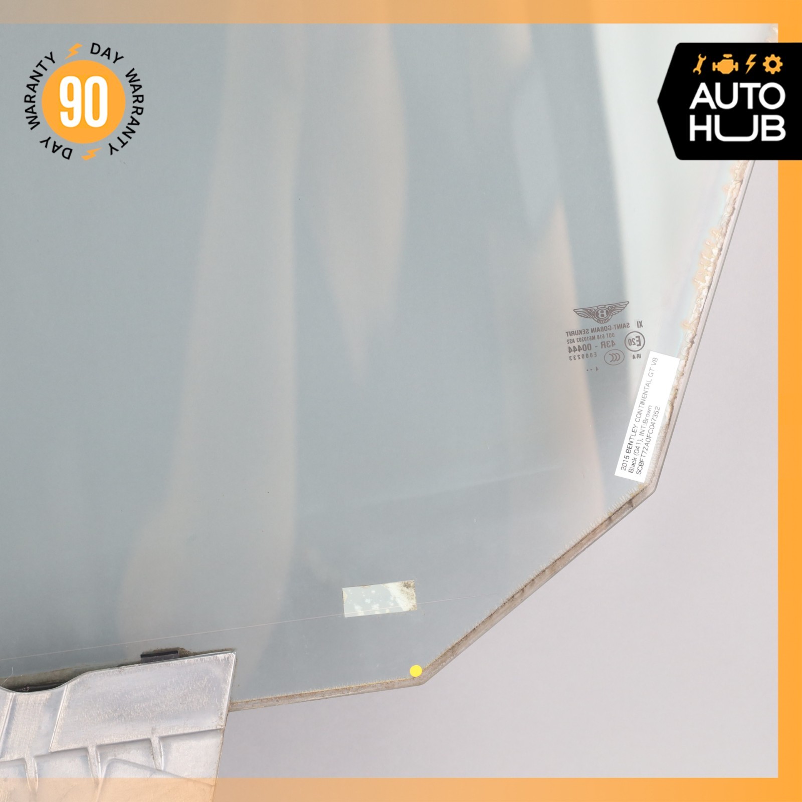 12-17 Bentley Continental GT Coupe Front Right Door Window Glass OEM