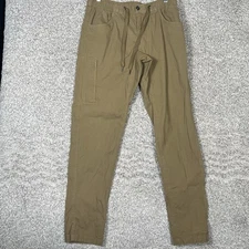 BYLT Pants Mens Medium Brown Jogger Drawstring Ripstop Slim Straight Cargo