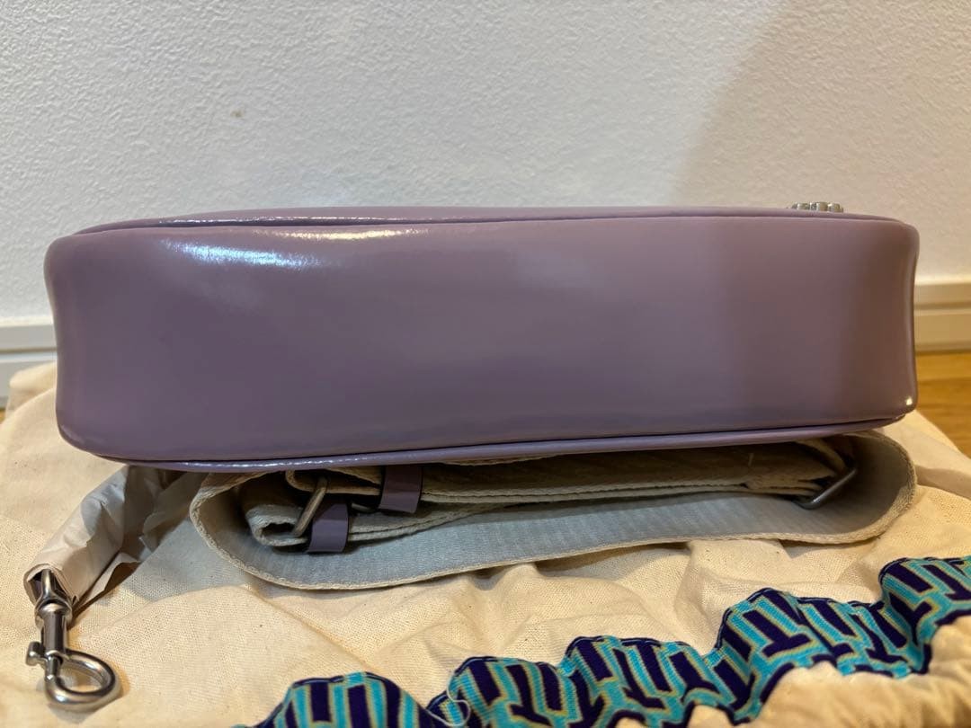 Tory Burch Mercer Patent Small Crescent Bag in Purple Leather Women's From Japan thumbnail 19