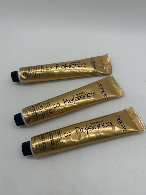 L'Oréal Superior Preference Conditioner #3 New Lot of 3 NEW Tubes Hair Dye