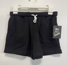Girls  Black Drawstring Waist Fleece Shorts Size M 8 - Art Class