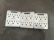 Lot of 3 / Bestten 4-6 Outlet Expander / Extender 125 Volts / 15 Amps **READ**