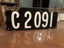 1905 Reissue Connecticut CT Conn Porcelain License Plate Tag C2091 All Original