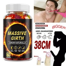 ENLARGER THICKER LONGER BIGGER 4" GROWTH ENLARGEMENT 60 GUMMIES 1 BEST-MALE