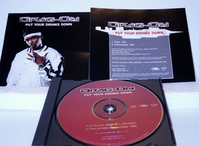 Drag-On -  Put Your Driks Down Promotional ONLY CD Single ** Free Shipping**