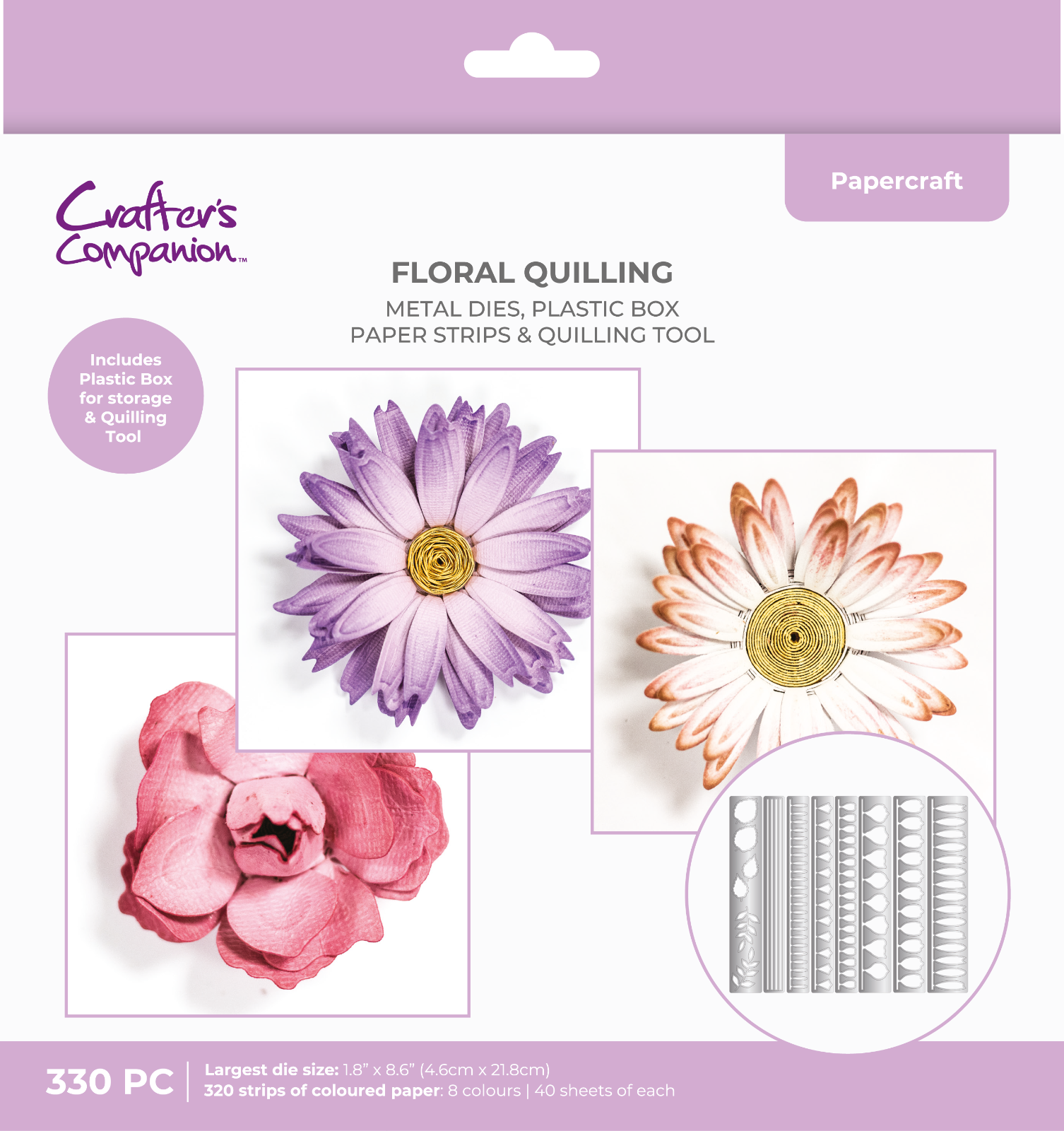 Crafters Companion - Floral Quilling Kit - 330 Pieces
