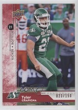 2018 Upper Deck CFL Red 23/150 Tyler Crapigna #12 r6v