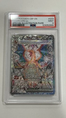 Pokémon TCG Charizard ex Obsidian Flames 223 Special Illustration Holo PSA 9