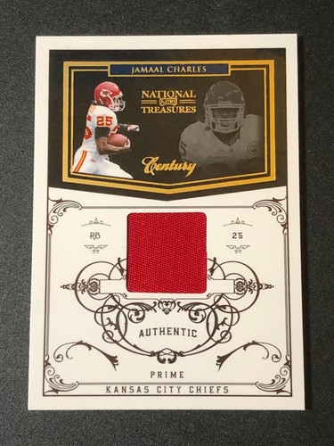 Jamaal Charles [Century Material Prime] #71 2010 Playoff National Treasures card