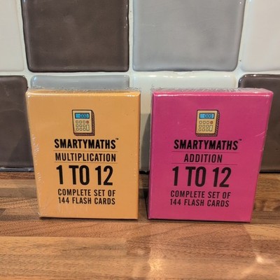 SMARTYMATHS 1-12 MULTIPLIKATION & ADDITION 144 FLASH KARTEN NEU & VERSIEGELT 