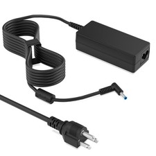 HP Laptop Charger 65W Replacement AC Adapter Blue Tip for Pavilion, EliteBook, P