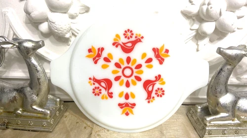 VTG Pyrex Replacement Lid Friendship Birds 25-C 29 LID ONLY, No chips no damage
