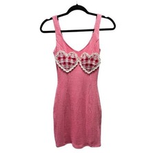 NWT Fashion Nova Pink Connie Textured Mini Dress- Size XS