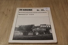 Krone Optimat 2.5-5 To H NR 200-3 Parts List 1983 xb12059
