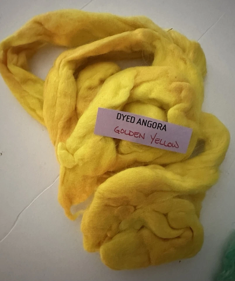 2.8oz Multicolor Angora Natural Spinning Fiber Roving (A11) - Image 4 of 4