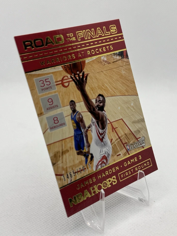 JAMES HARDEN 2016-17 PANINI HOOPS ROAD TO THE FINALS CARD #27 #’d 1465/2016 SP - Image 2 of 4