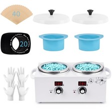 Double Wax Warmer for Hair Removal, Professional Large Wax Heater Machine wit...