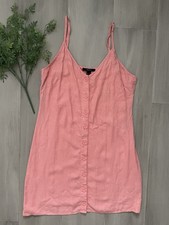 Forever 21 Women’s Pink-Peach Adjustable Spaghetti Strap Dress Size L