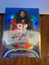 ADRIAN CLAYBORN 2011 Bowman Sterling Blue Refractor RC /99 Auto Iowa Buccaneers