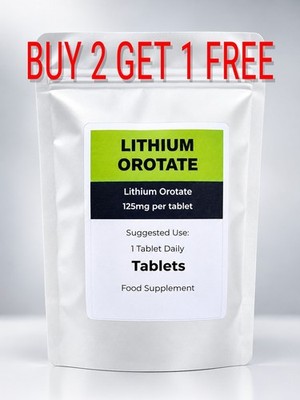 Lithium Orotat 125mg Tabletten hohe Absorption mental Wellness vegane Nahrungsergänzung