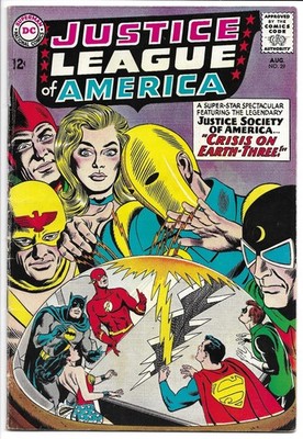 JUSTICE LEAGUE OF AMERICA #29 FN 6.0 SILVER AGE DC! CRISIS ON EARTH THREE! JSA!