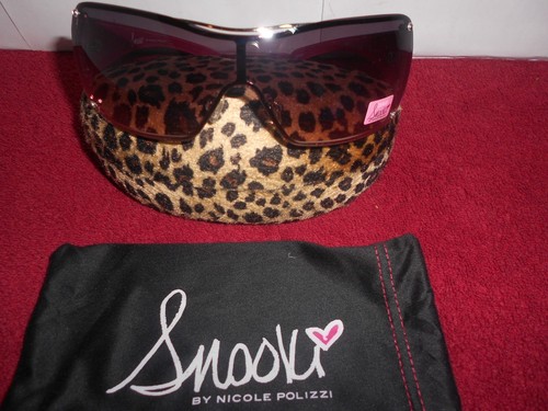 VINTAGE UNUSED SNOOKI SUN GLASSES + BAG + CASE - 400 UV BY NICOLE POLIZZI - J29 - Picture 5 of 7