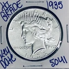 1935 SILVER PEACE DOLLAR AUTHENTIC HI GRADE U.S. MINT COIN RARE KEY DATE 5041