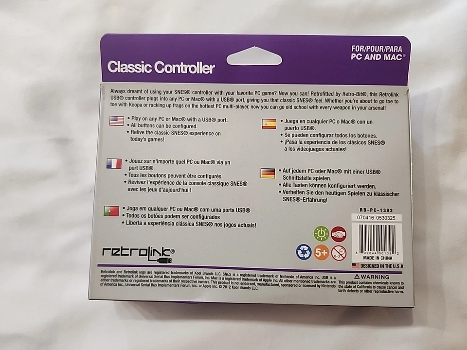 Mando clásico Nintendo Retrolink USB Super SNES Foto 4 de 4