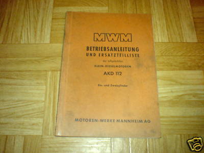 Orig. Bta. + ETL MWM AKD 112 Klein-Dieselmotor