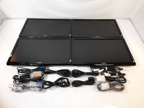 Job Lot 4x Philips 226V4L 21.5" VGA DVI-D 1920X1080 Monitors No Stands