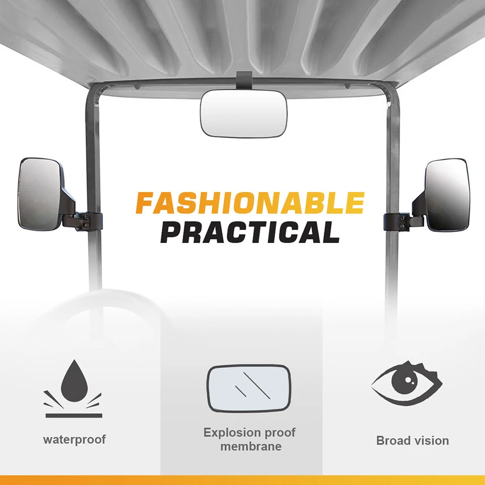 1.5-2'' Side Rear View Mirrors For Can-Am Commander 800 1000 Maverick Max X3 - Image 4 of 4