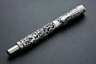 Erotic Carved Sterling Silver Pen