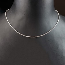 Gift 2.50 Ct VS/GH Lab Grown Diamond Tennis 20" Necklace In 925 Sterling Silver