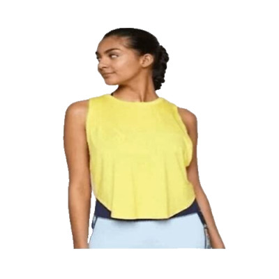 4 Laps FourLaps Curve Tank Women's XS Yellow Squash Sleeveless Gym Nwt $48.