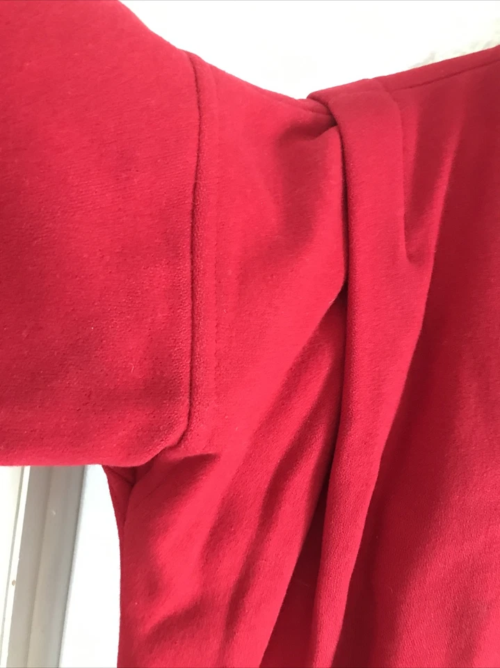 International Scene Wool Coat Double Breasted Lined Red Pea Women 9/10 Vintage - Image 4 of 4