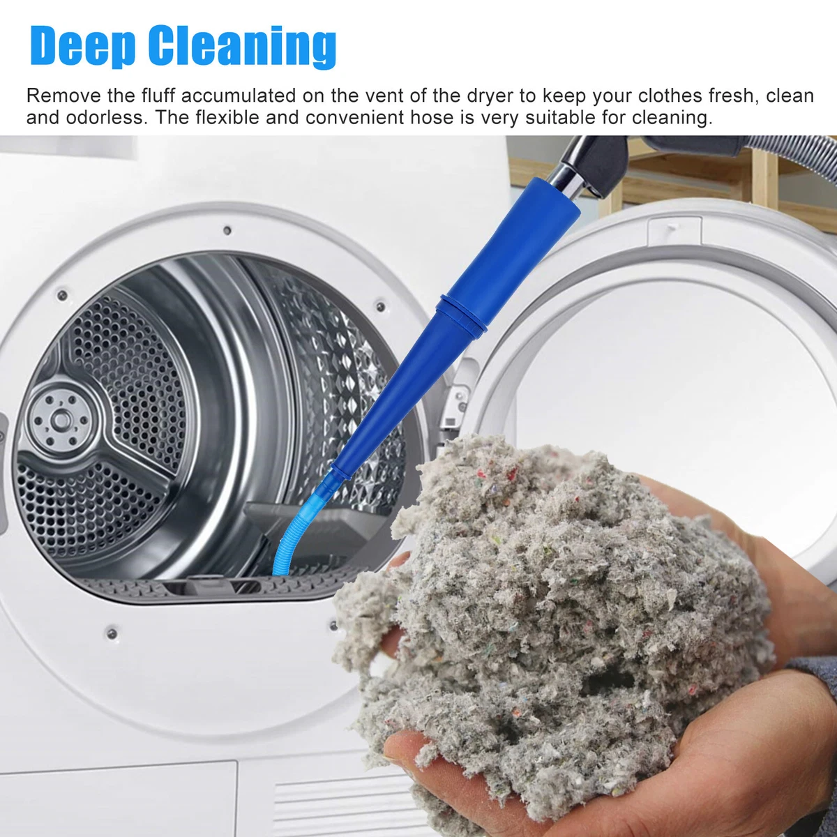 Sealegend Dryer Vent Cleaner Kit Vacuum Hose Attachment Brush Lint Remover  Power Washer and Dryer Vent Vacuum Hose