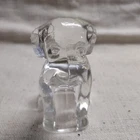 Bulldog Vintage clear glass figurine 4-inch hollow by Federal Glass circa 1960's