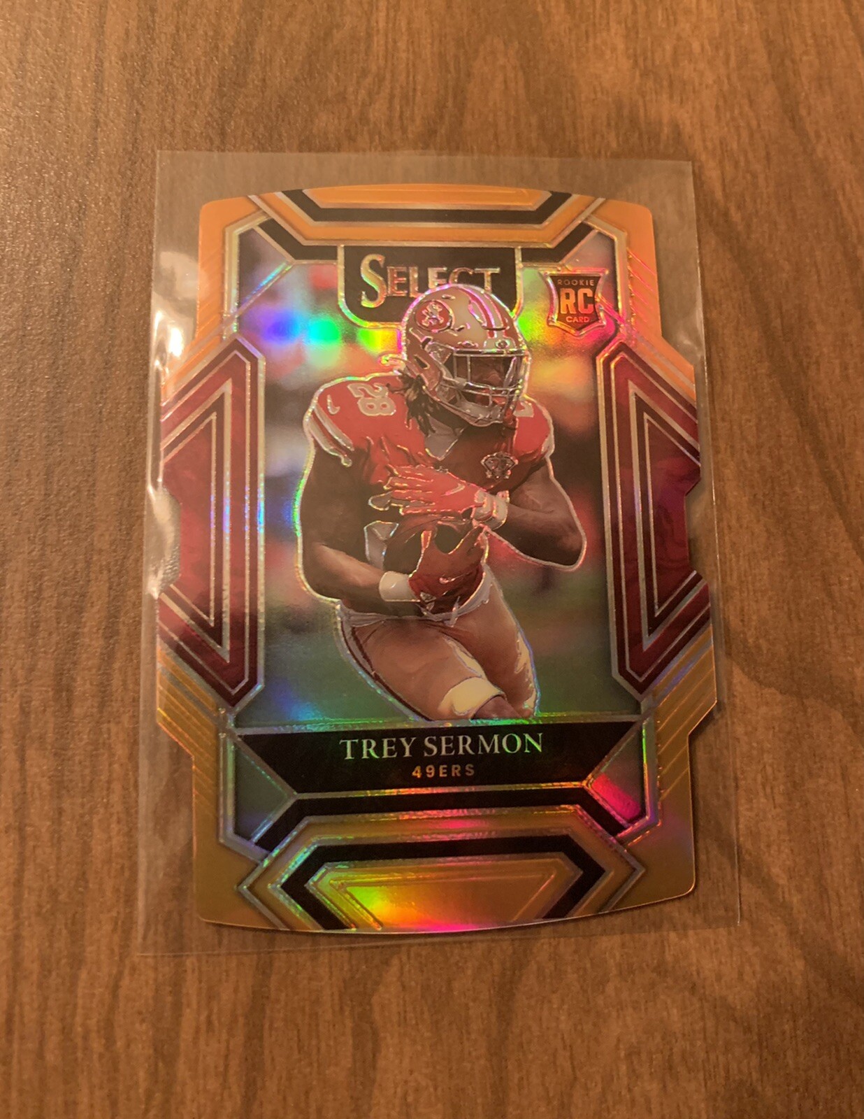 2021 Panini Select Trey Sermon Prizm Diecut Orange Club Level 107/249 RC!