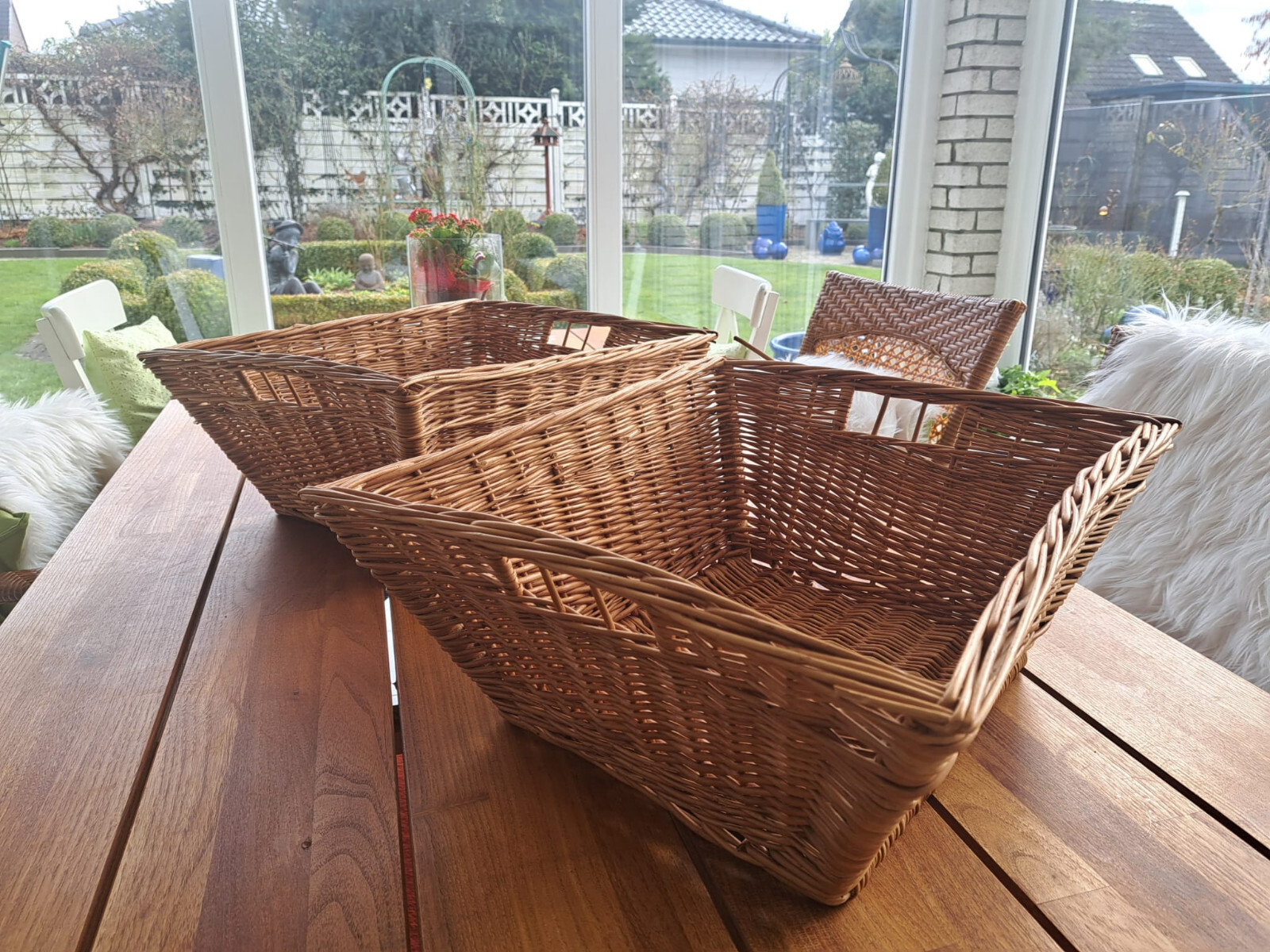 Brotkörbe Gastro XXL 2 Stück Top Qualität Rattan Körbchen